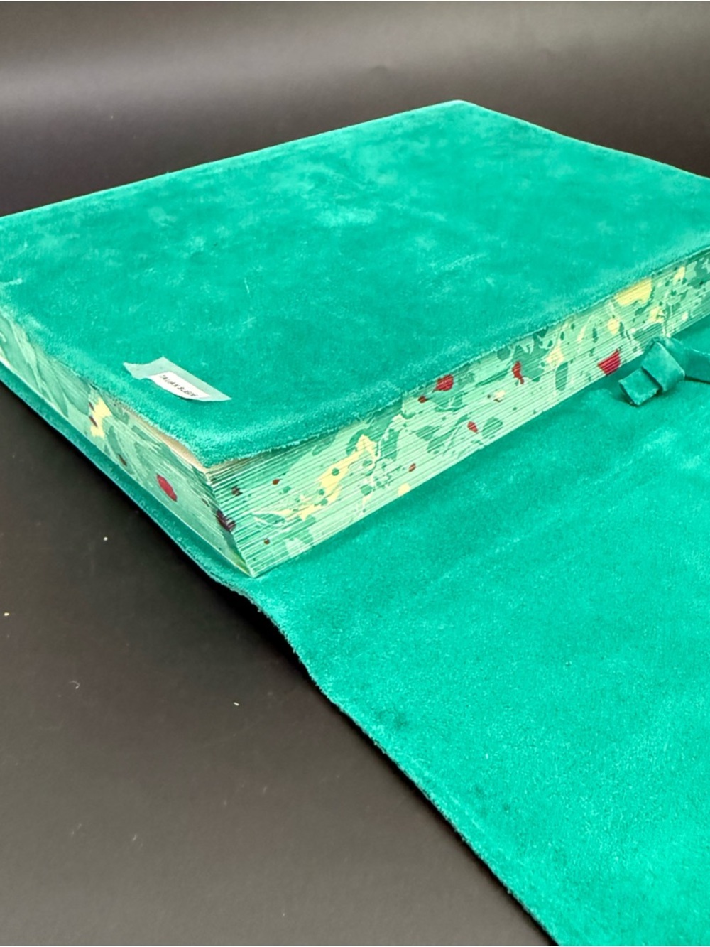 PAPYRUS Luxurious Italian Teal Green Suede Leather Journal Diary Notebook - Picture 15 of 16